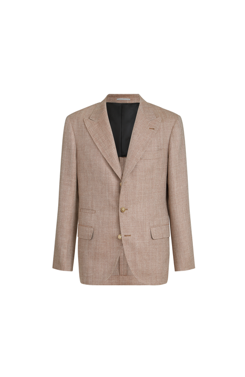 Chevron deconstructed blazer