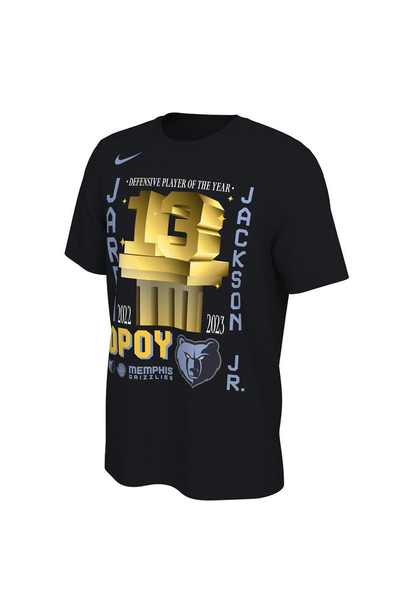 Nike Men's Nike Jaren Jackson Jr. Black Memphis Grizzlies 2023 Defensive Player of the Year Award T-Shirt, Alternate, color, 