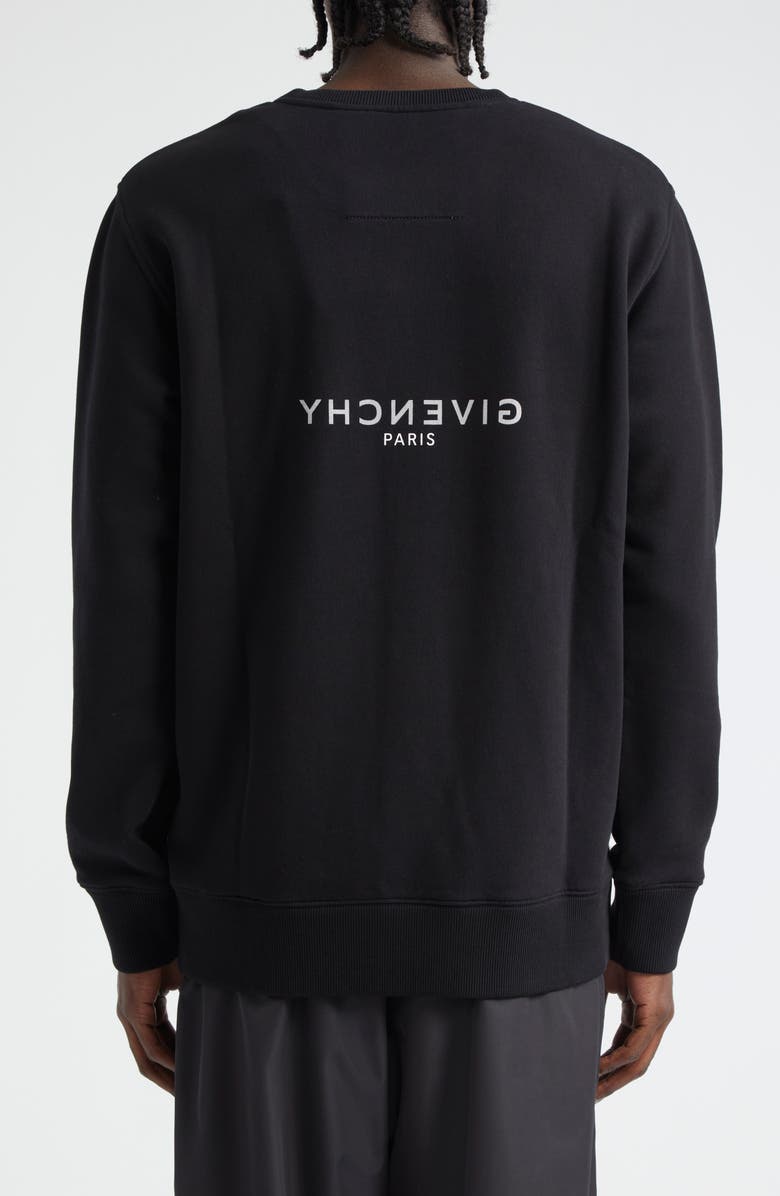 Givenchy Reverse Logo Cotton Crewneck Sweatshirt, Alternate, color,