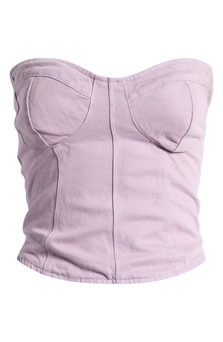 Mistress Rocks Denim Corset Top, Alternate, color, 