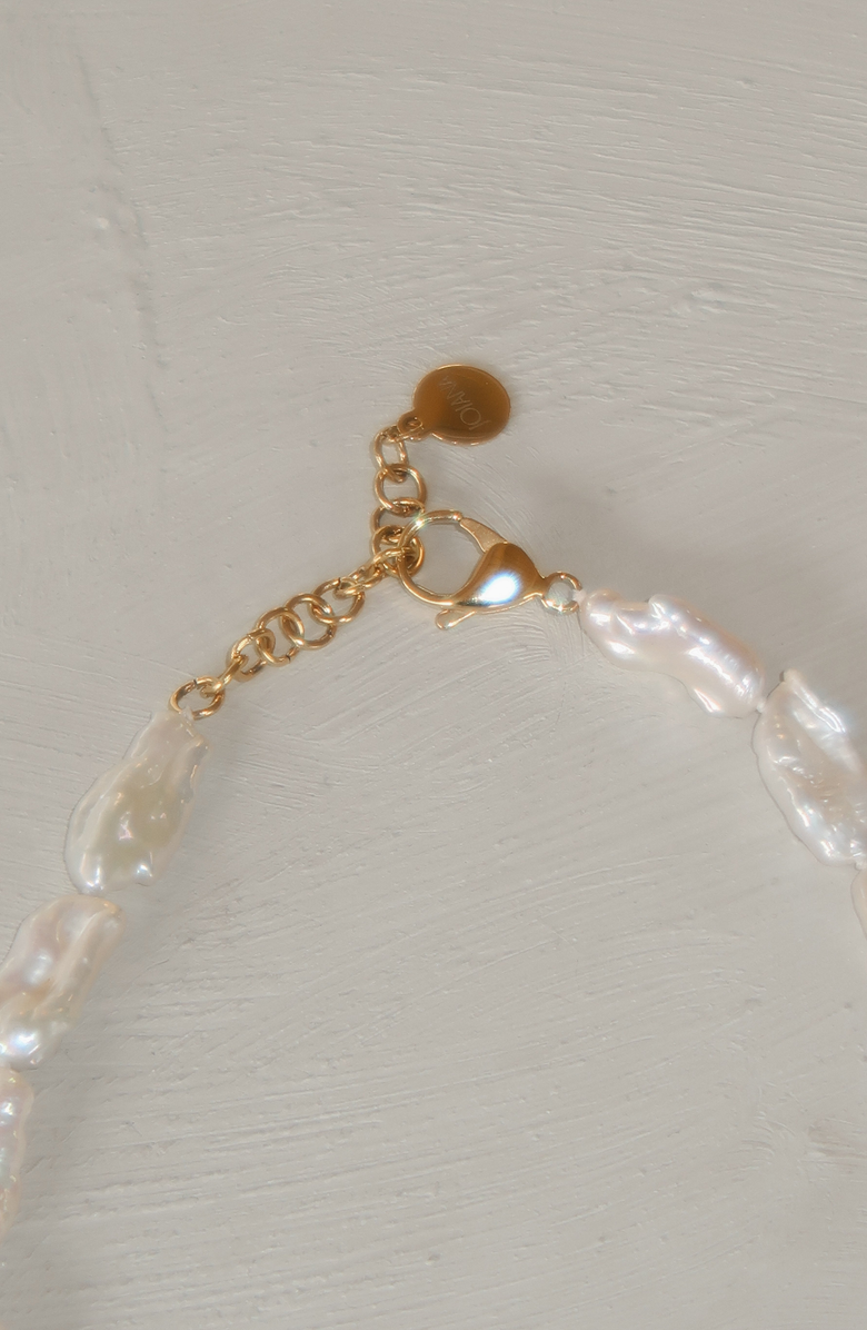 Joiana Jewelry Biwa Pearl Necklace, Alternate, color, Pearl