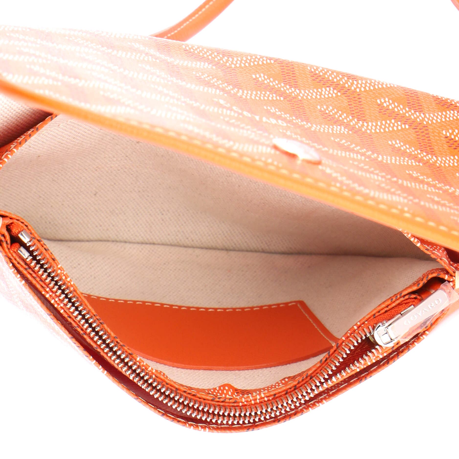 Plumet Clutch Wallet Coated Canvas, Alternate, color, Orange