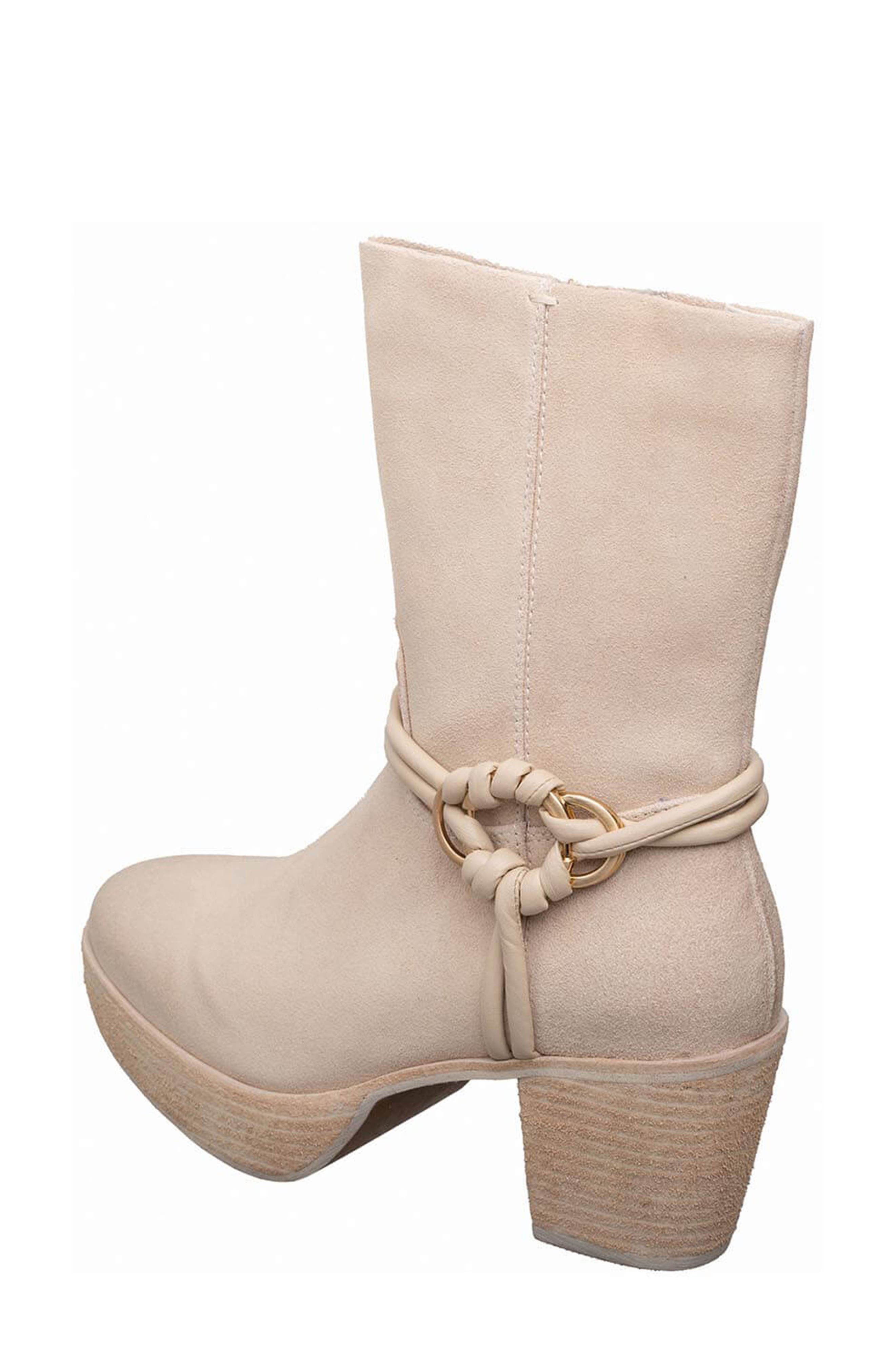 Eden Block Heel Platform Boot, Alternate, color, CREAM