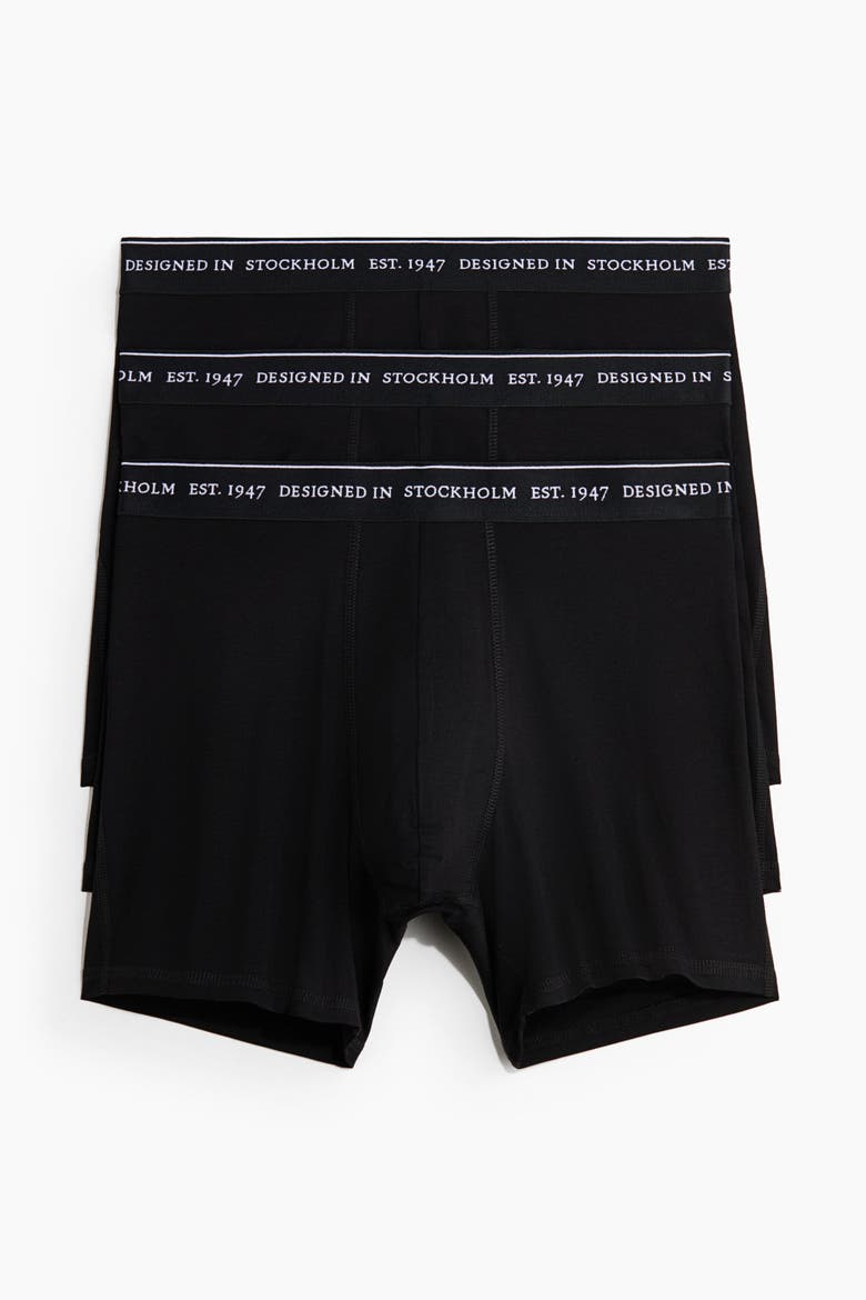 3-pack Coolmax® Mid Trunks, Alternate, color, Black