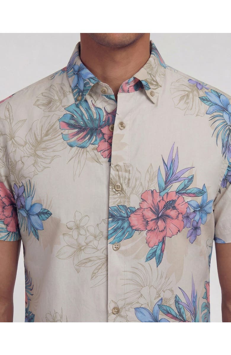 Lords of Harlech Exotic Floral Mens Knit Shirt, Alternate, color, Exotic Floral Neutral