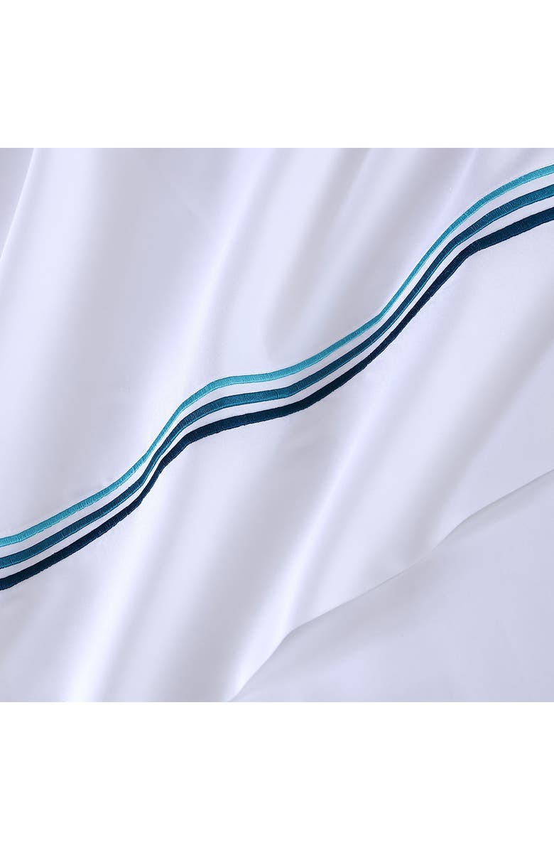 Pure Parima 700 Thread Count Egyptian Cotton Sateen Bratta Embroidery Triple Luxe Sateen 4-Piece Sheet Set, Alternate, color,