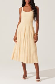 ASTR the Label Aylin Pleated Sweater Midi Dress