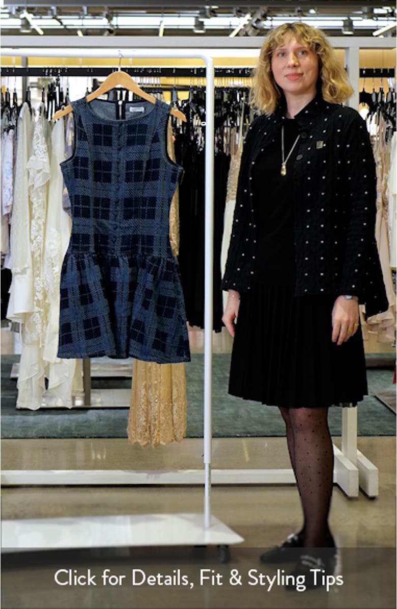 Plaid Drop Waist Sleeveless Minidress, sales video thumbnail