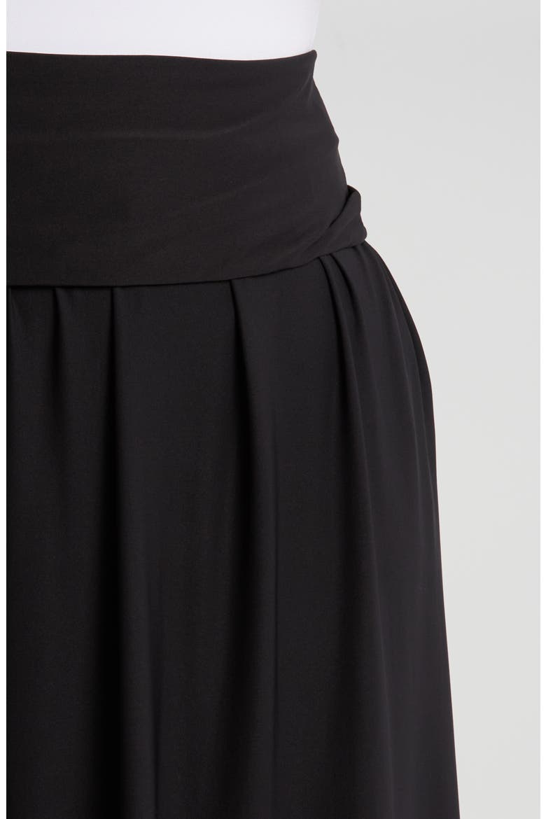 Foldover Maxi Skirt, Alternate, color, BLACK