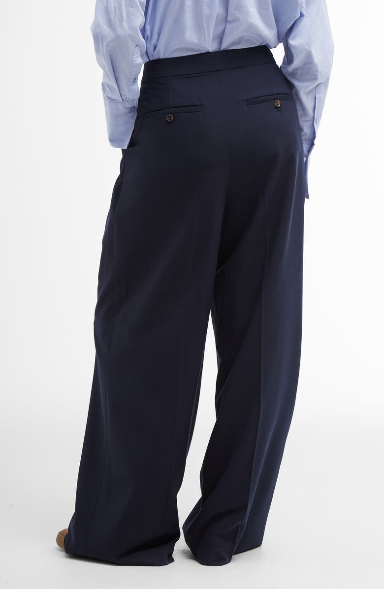 Barbour Francis High Waist Wide Leg Pants, Alternate, color, Navy