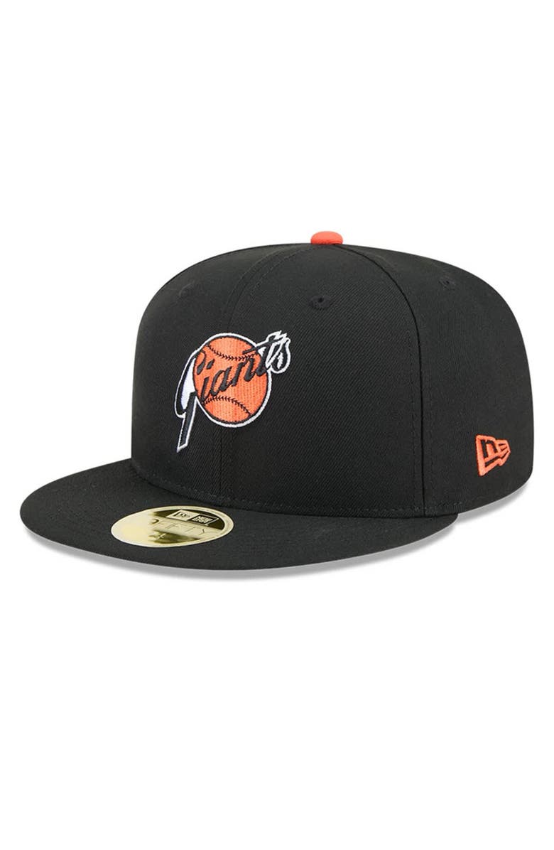 New Era Men's New Era Black San Francisco Giants Baseball Hall of Fame 59FIFTY Fitted Hat, Alternate, color, Black