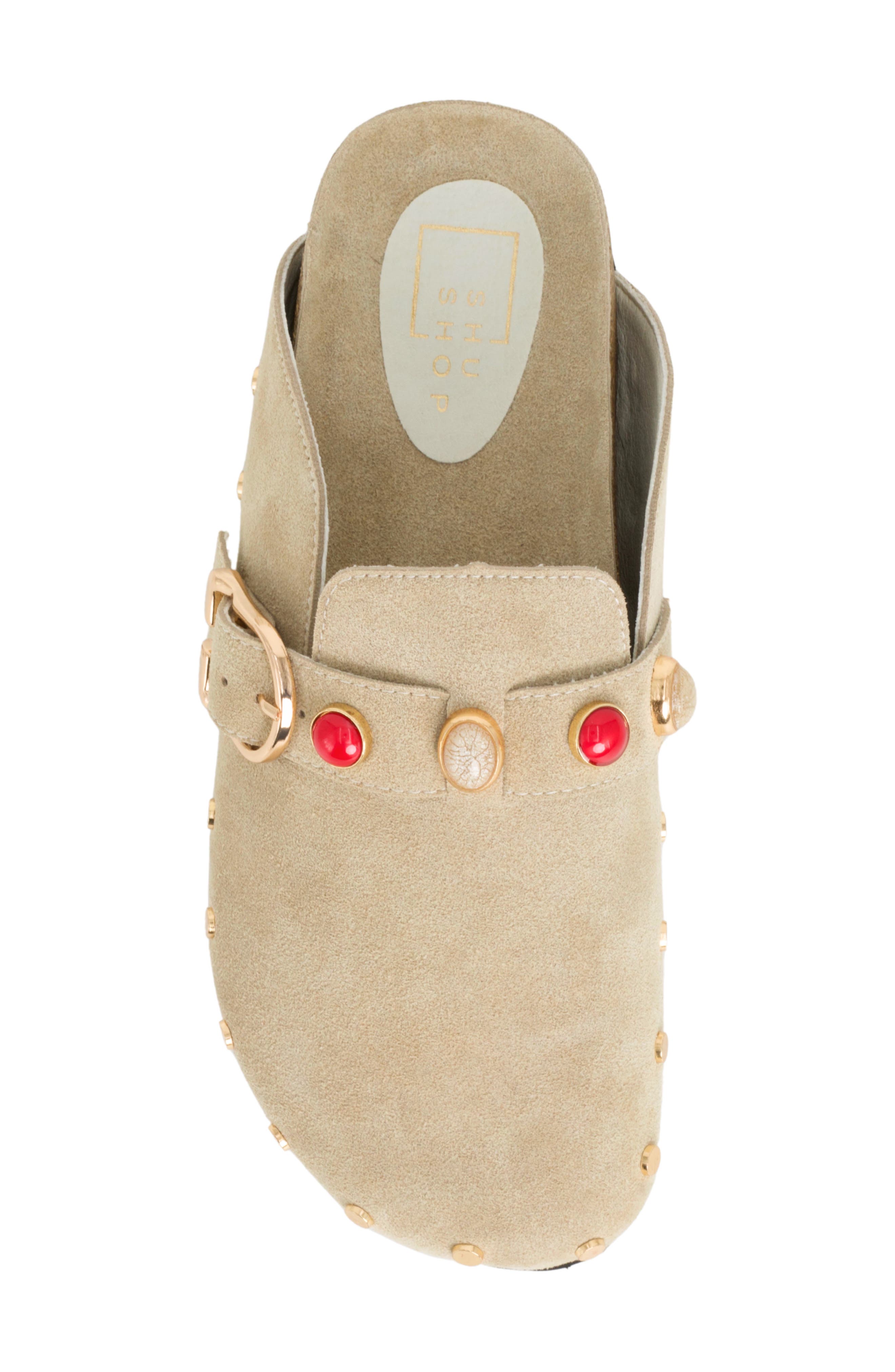 Tina Clog, Alternate, color, BEIGE SUEDE