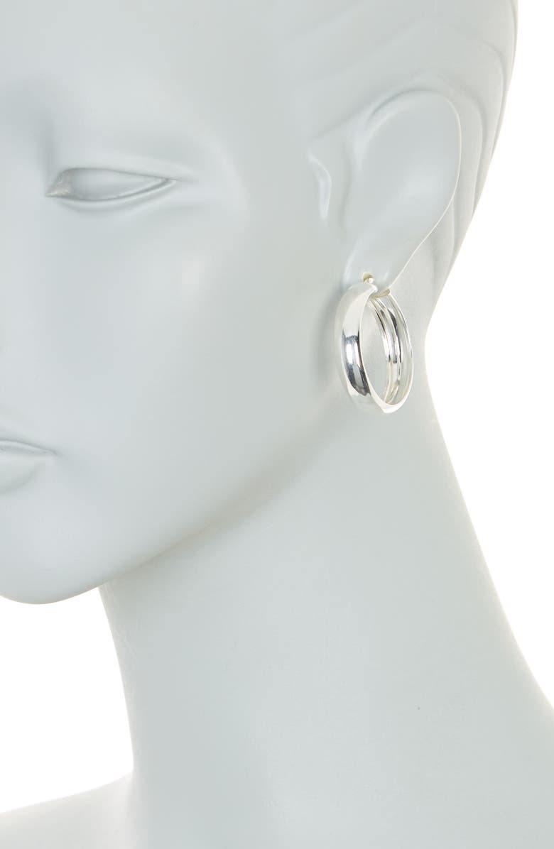 Argento Vivo Sterling Silver Gold Hoop Earrings, Alternate, color, 