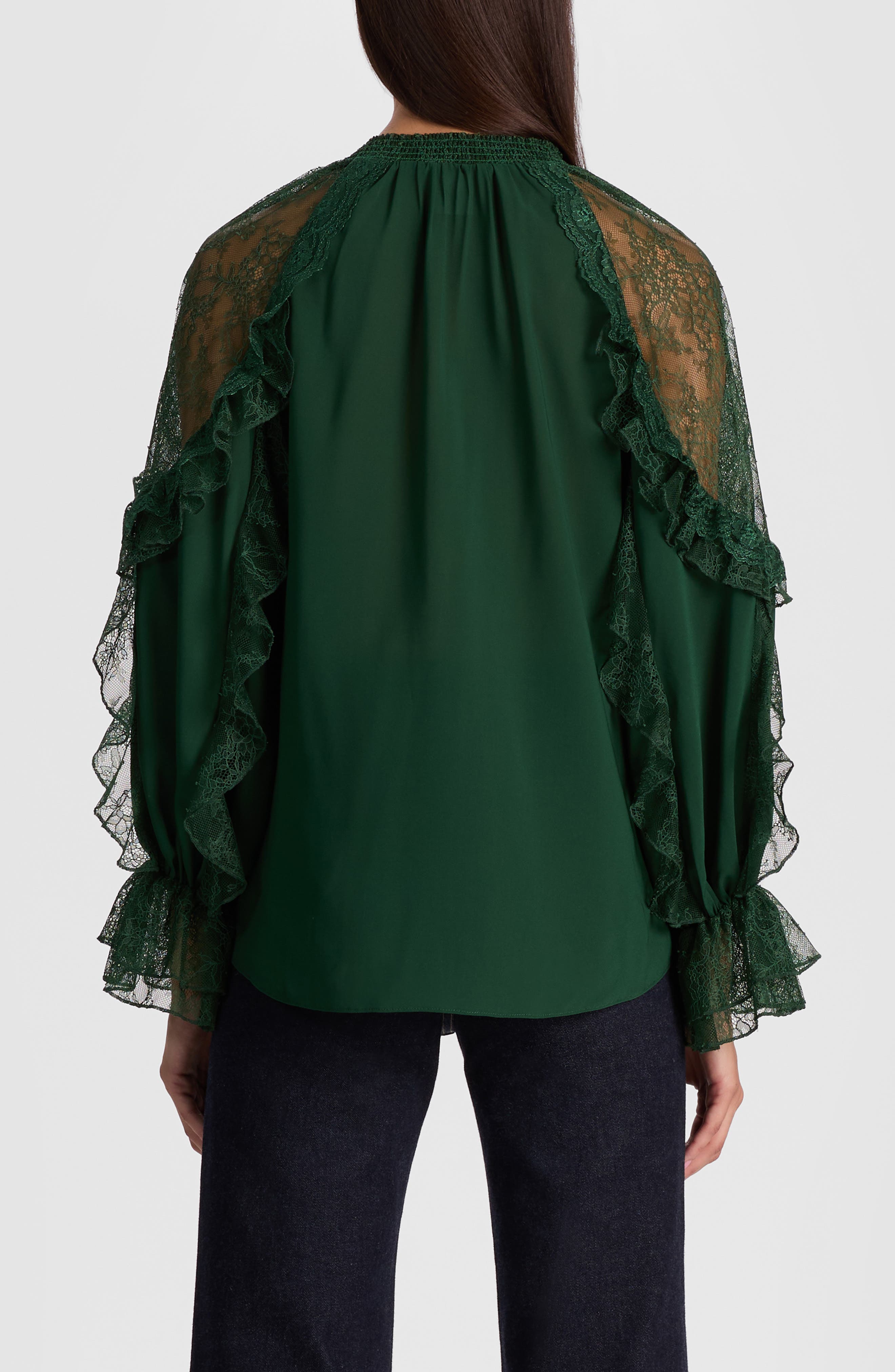 Aleena Lace Detail Long Sleeve Button-Up Shirt - image 2