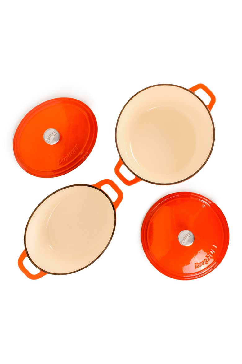 Neo 4-Piece Cast Iron Cookware, Alternate, color, ORANGE