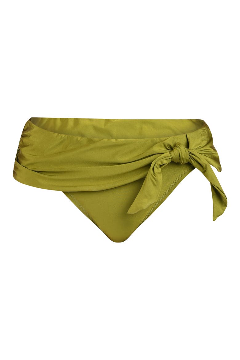 Solid Sash Hipster Bikini Bottoms, Alternate, color, OLIVE
