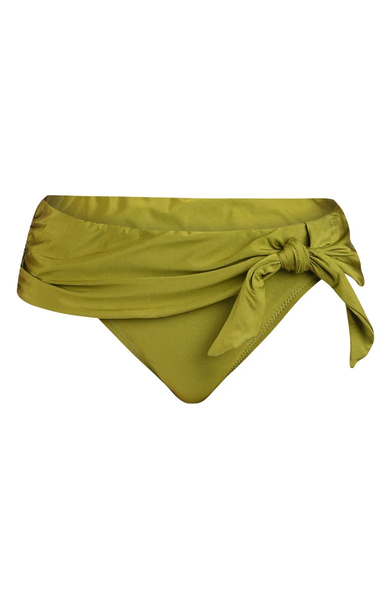 Sunshine 79 Solid Sash Hipster Bikini Bottoms, Alternate, color, Olive