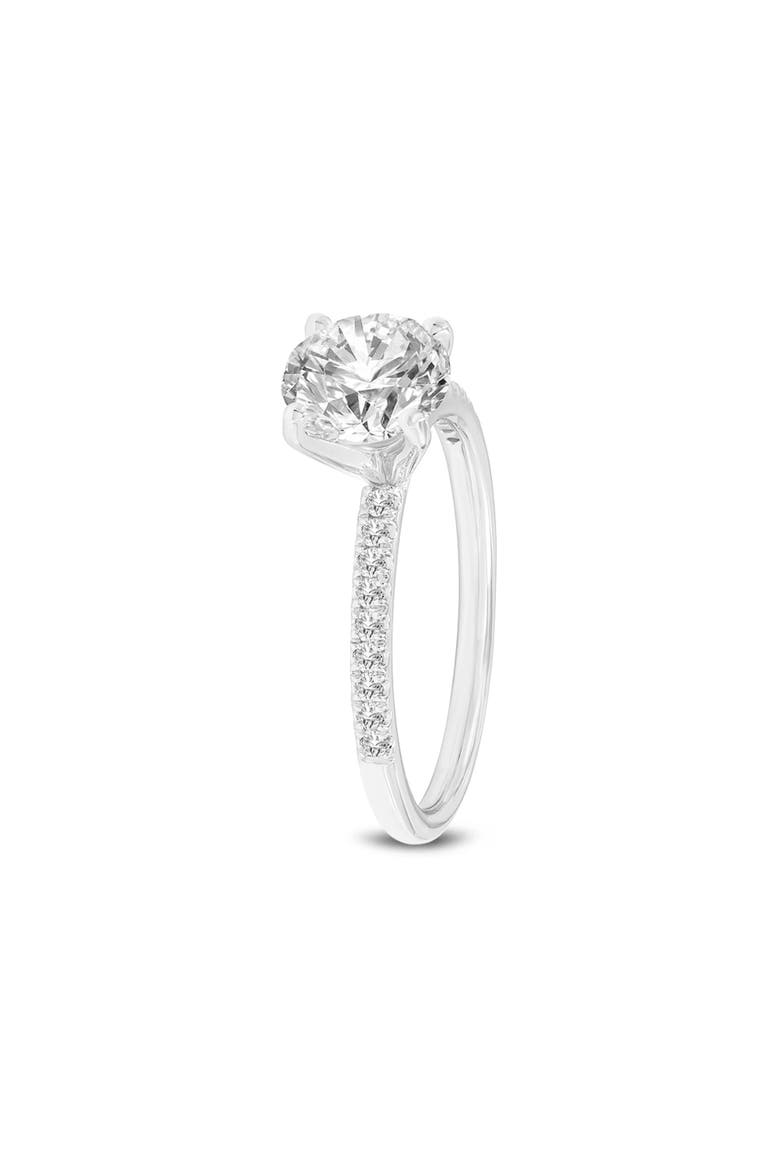 Mila 14K White Gold Round Cut Lab Grown Diamond Classic Engagement Ring - 1.65 ctw, Alternate, color, 14K White Gold