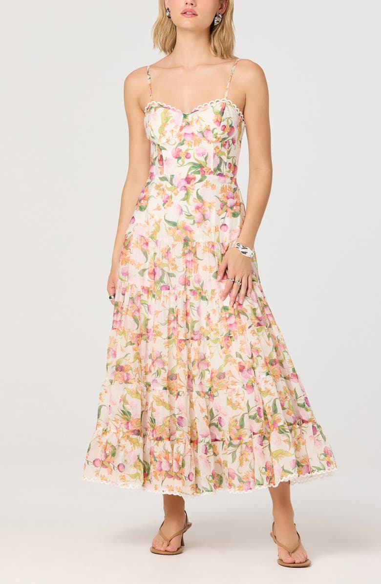 ASTR the Label Lianna Tiered Maxi Sundress, Alternate, color, Pink Multi Floral