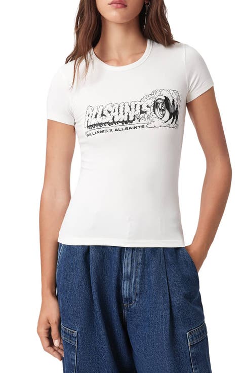 Stevie Graphic Print Burnout T-Shirt