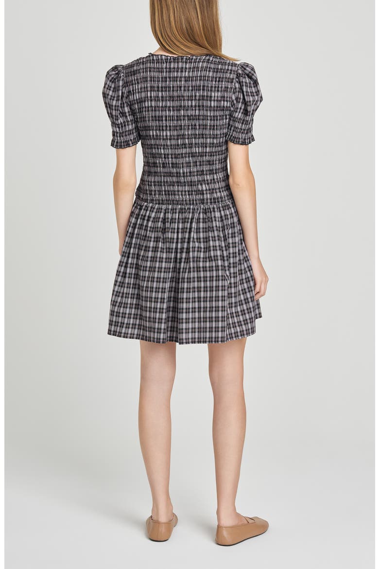 Eloise Smocked Dress, Alternate, color, BLACK PLAID
