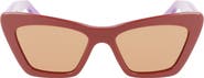 FERRAGAMO 55mm Cat Eye Sunglasses
