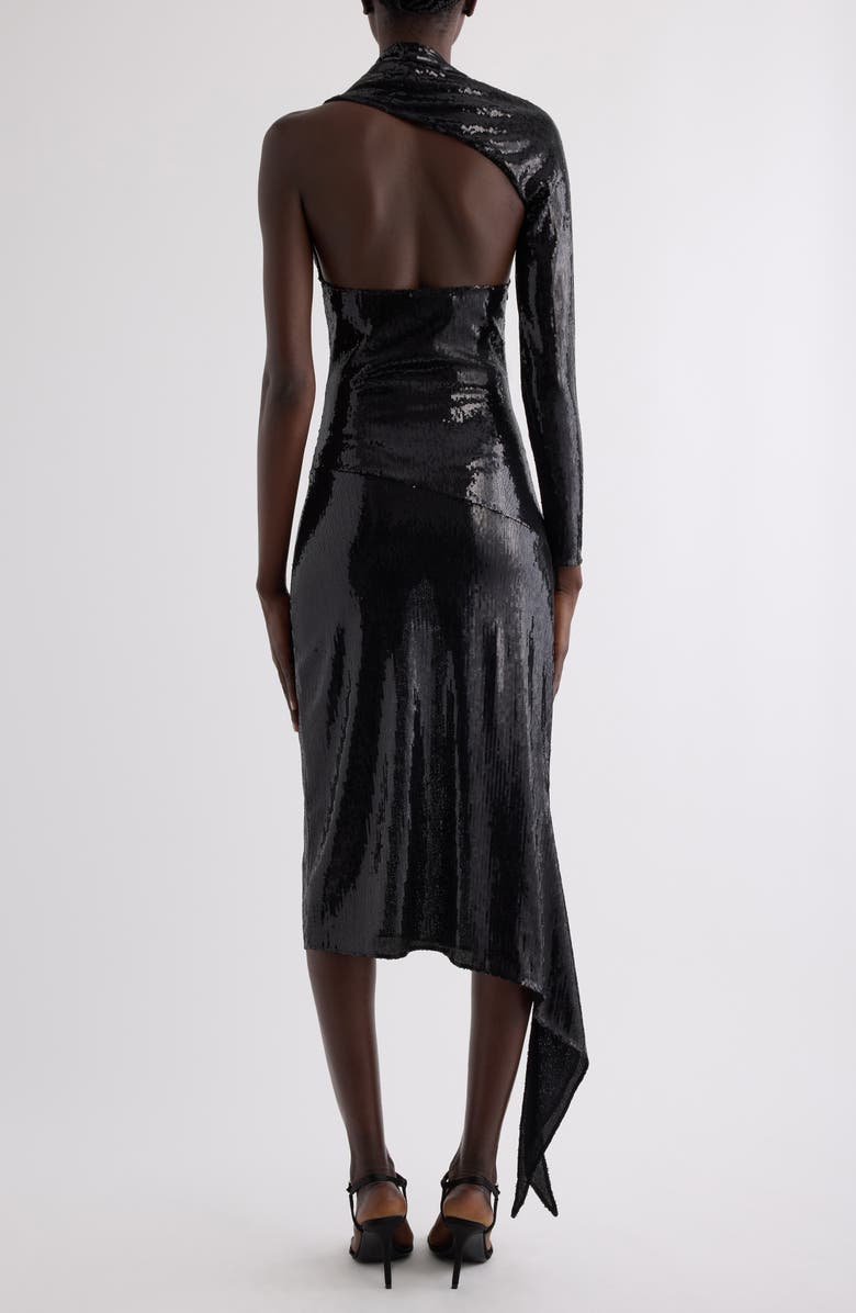 Courrèges Asymmetric Cutout Sequin Dress, Alternate, color, 