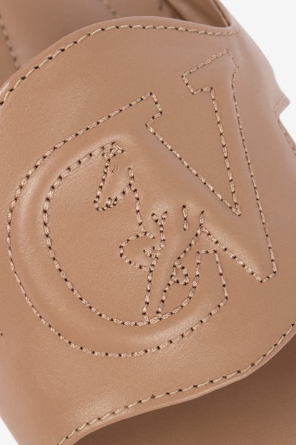 Horse by Cavalinho Leather Slide Sandals, Alternate, color, Sand