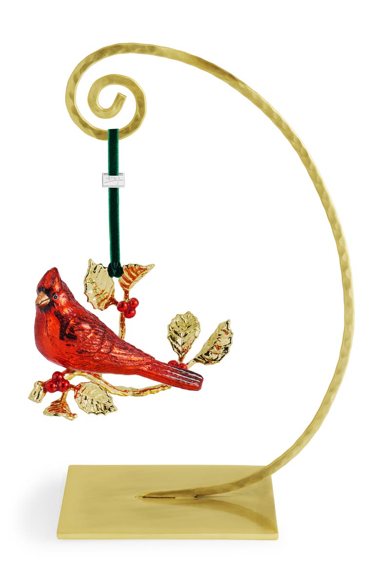 Michael Aram Cardinal Glass Ornament, Alternate, color, Red