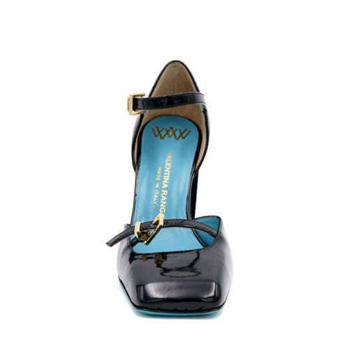 Valentina Rangoni Zete Mary Jane Pump In Black Vernice