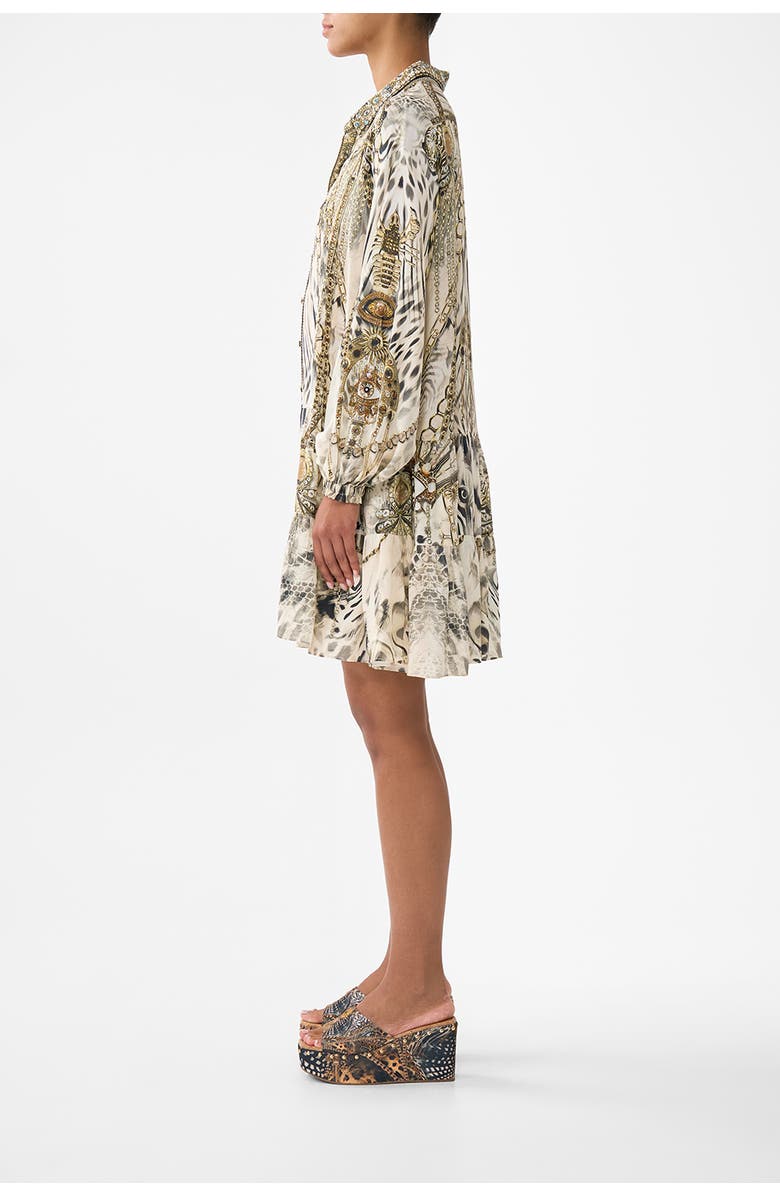 Camilla Long Sleeve Tiered Short Dress, Alternate, color, Lady Lionheart