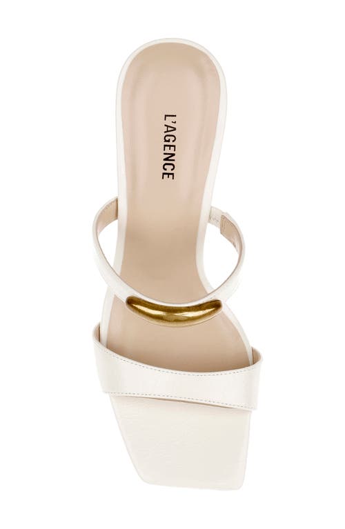 L'agence Catriona Block Heel Sandal In White