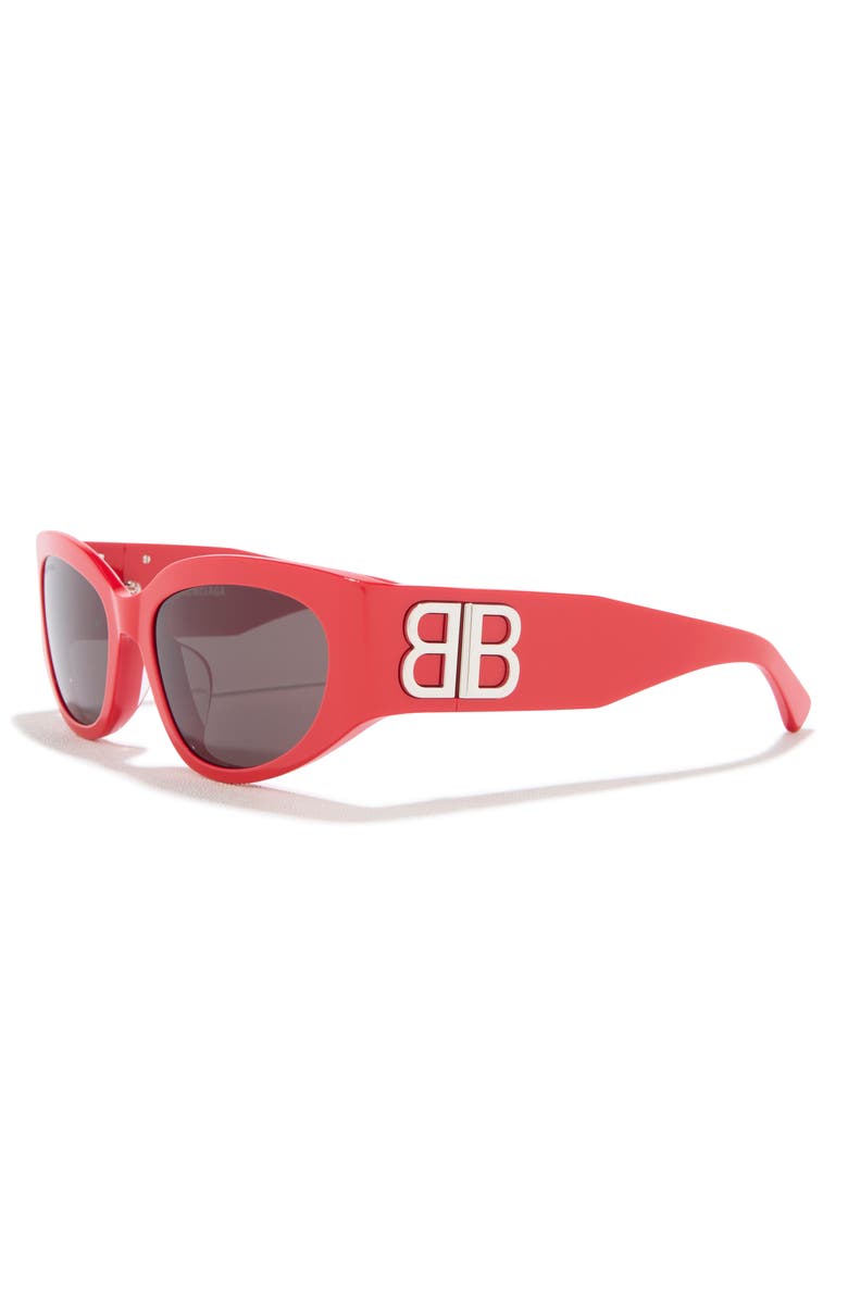 Balenciaga 55mm Cat Eye Sunglasses, Alternate, color, Red Red Grey