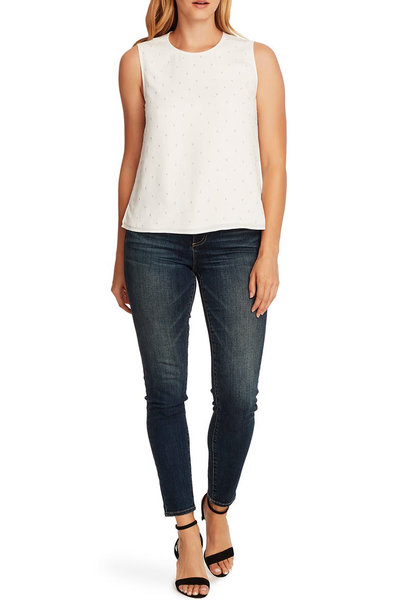 Embellished Sleeveless Blouse, Alternate, color, PEARL IVORY