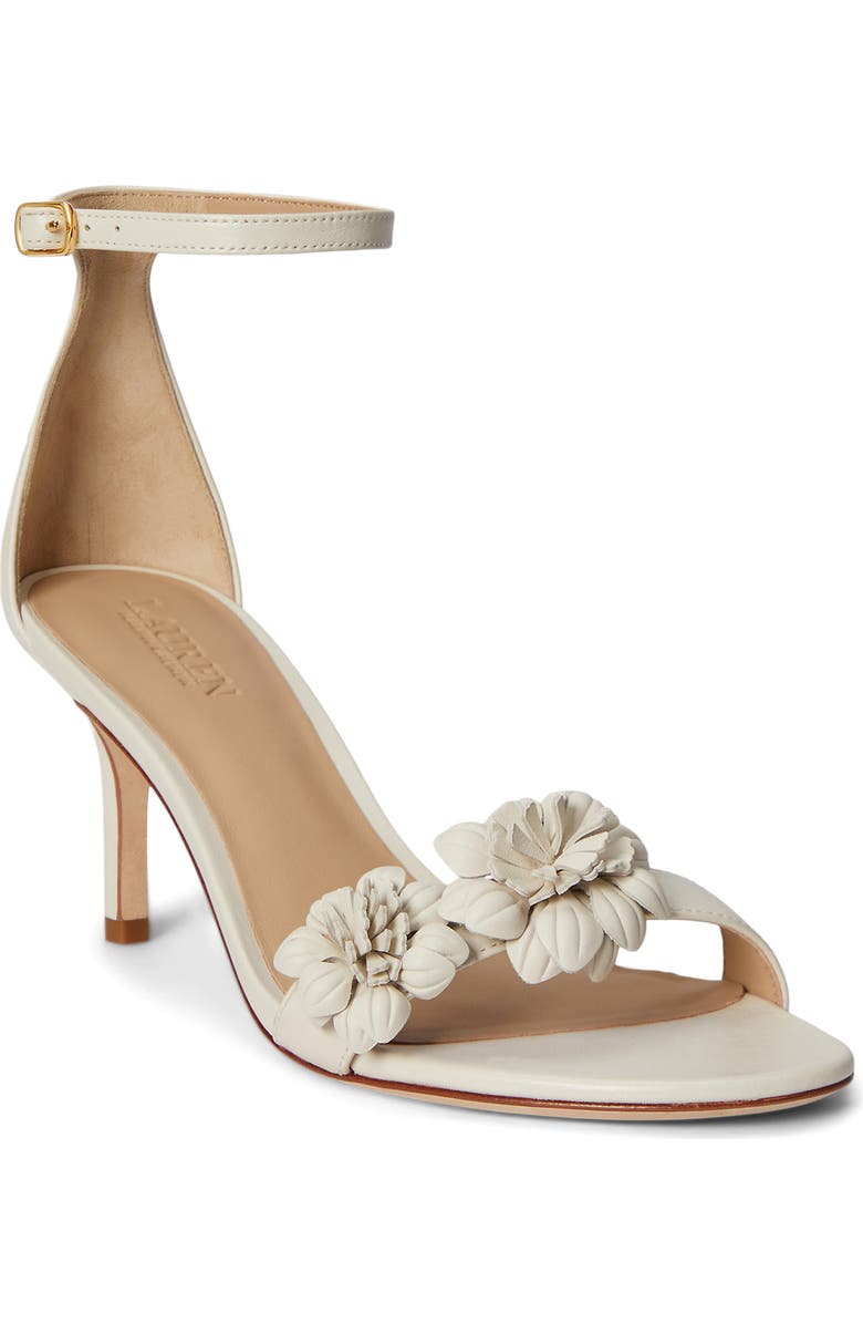 Ralph Lauren Allie Ankle Strap Sandal, Main, color, Soft White