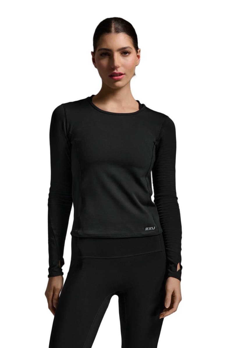 2XU Women's Ignition Grid Base Layer, Main, color, Black/Silver Reflective