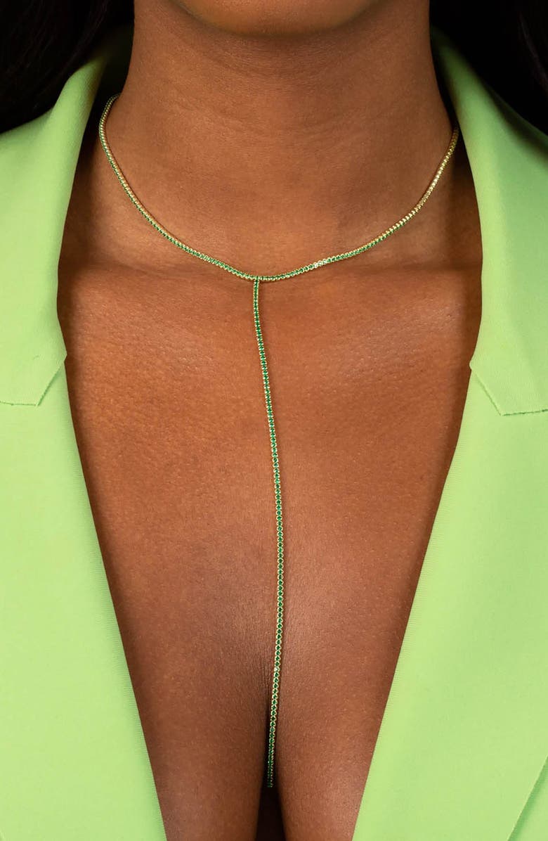 BY ADINA EDEN Tennis Lariat Necklace, Alternate, color,