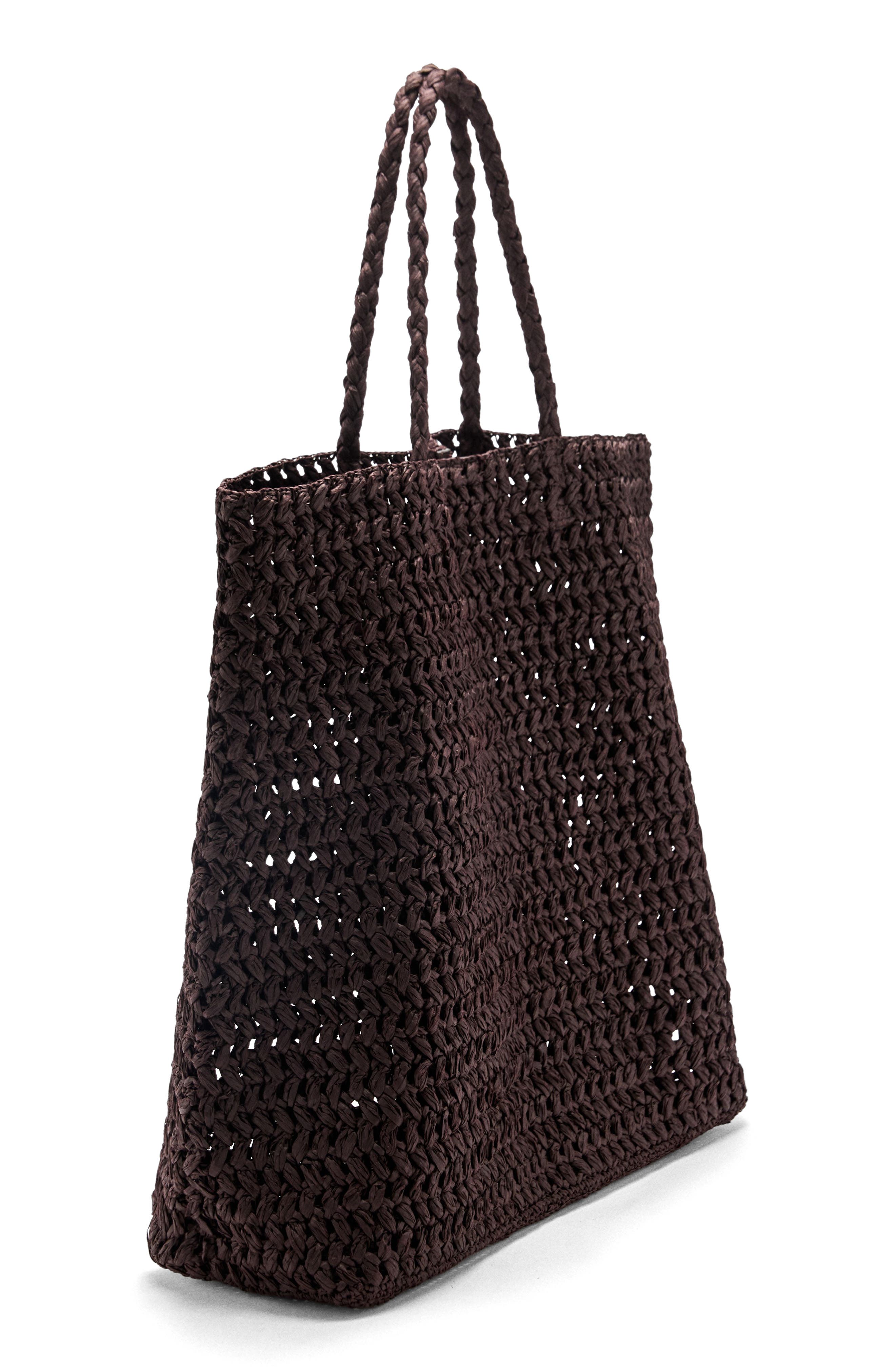 MANGO Maxi Natural Fiber Tote, Alternate, color, 