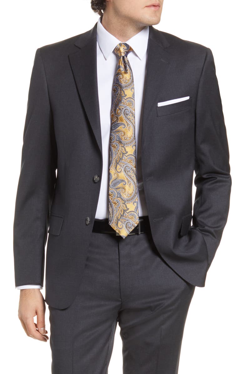 Hart Schaffner Marx New York Classic Fit Solid Stretch Wool Suit, Alternate, color, 