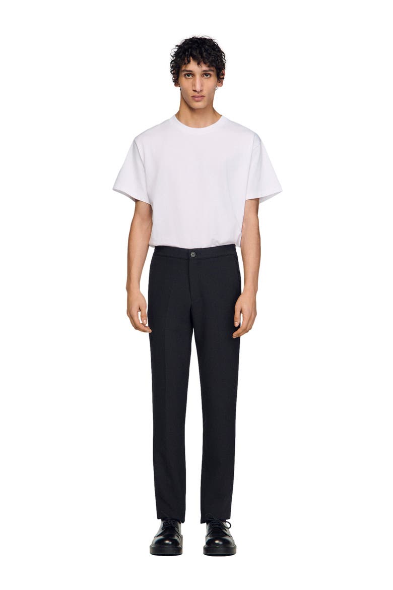 Jersey trousers, Alternate, color, Black