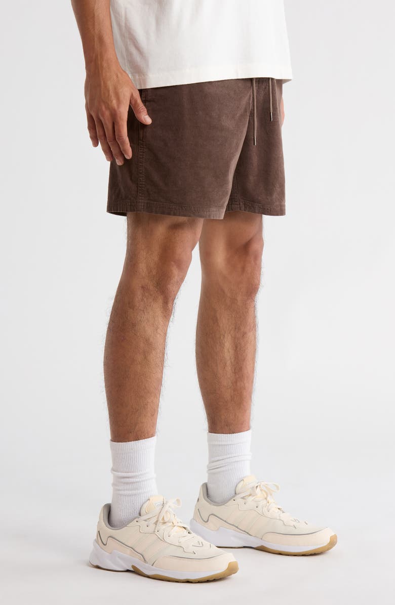 RVCA Escape Drawstring Cotton Walking Shorts, Alternate, color, Chocolate