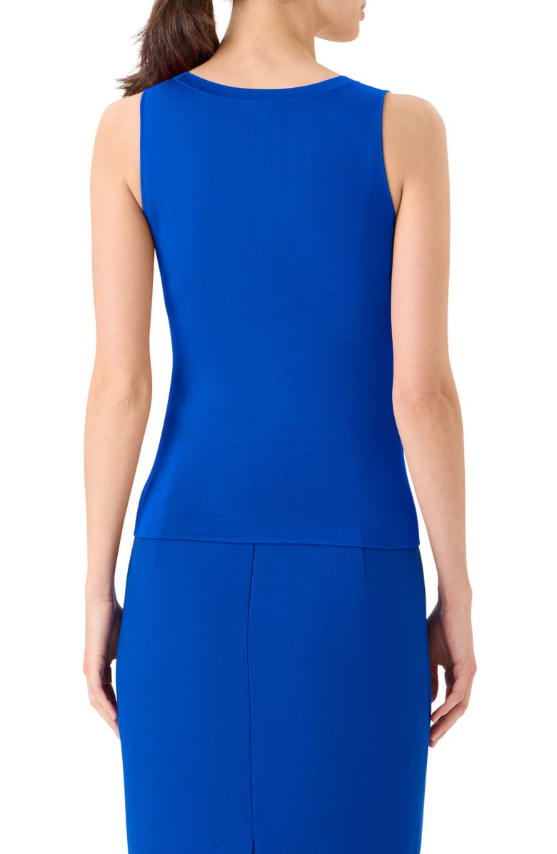 Akris Silk Sweater Tank, Alternate, color, Lapis Blue