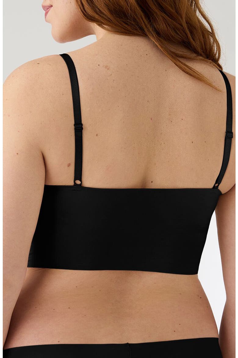 True Body Boost Longline Bralette, Alternate, color, BLACK