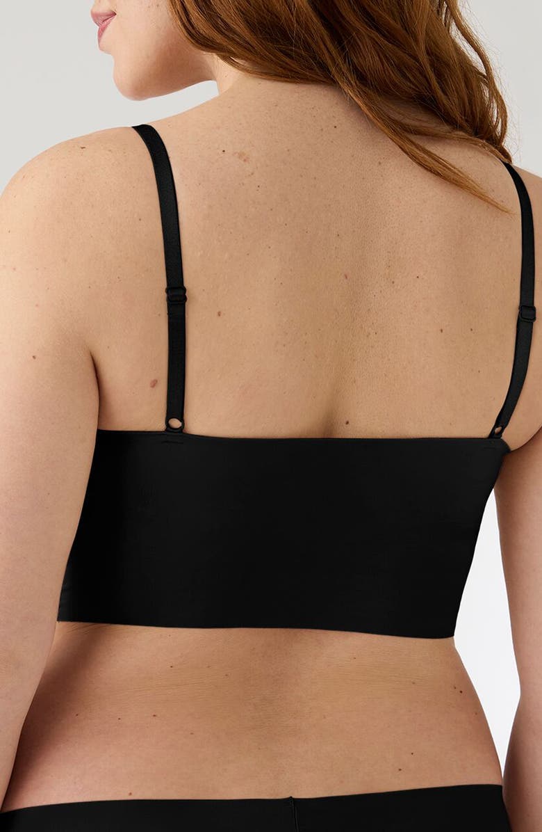 True & Co True Body Boost Longline Bralette, Alternate, color, Black