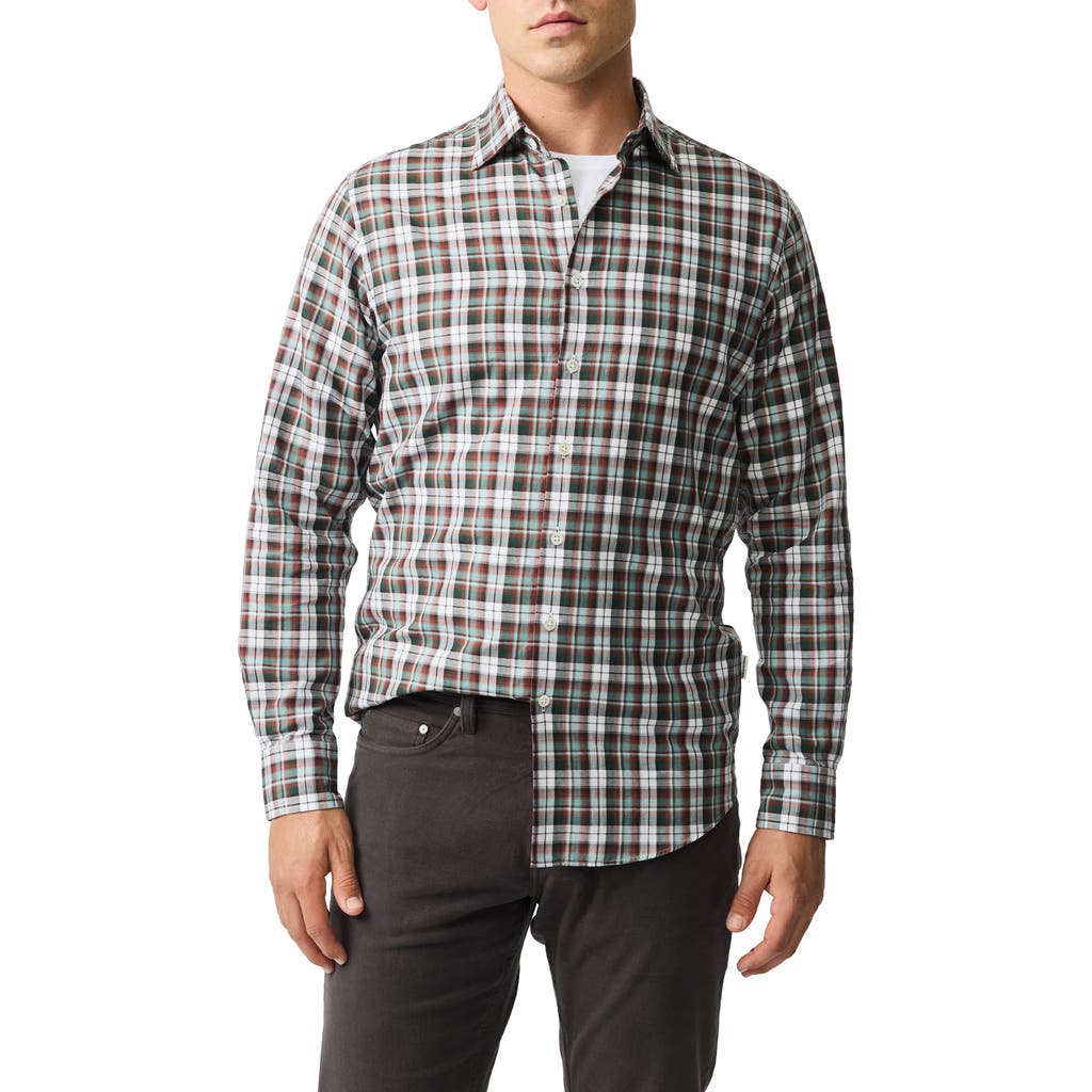 Rodd & Gunn Polstead Plaid Cotton Twill Button-up Shirt In Forest