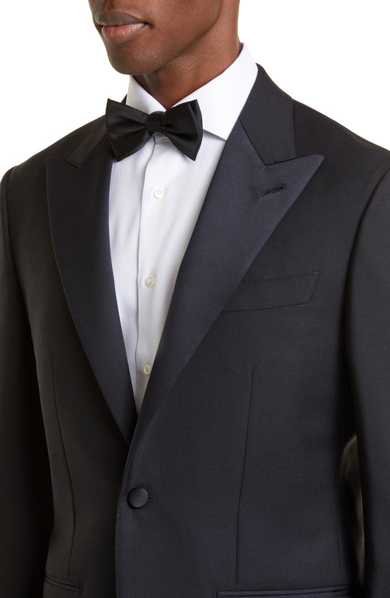 Thom Sweeney Peaked Lapel Dinner Jacket, Alternate, color, Midnight Navy