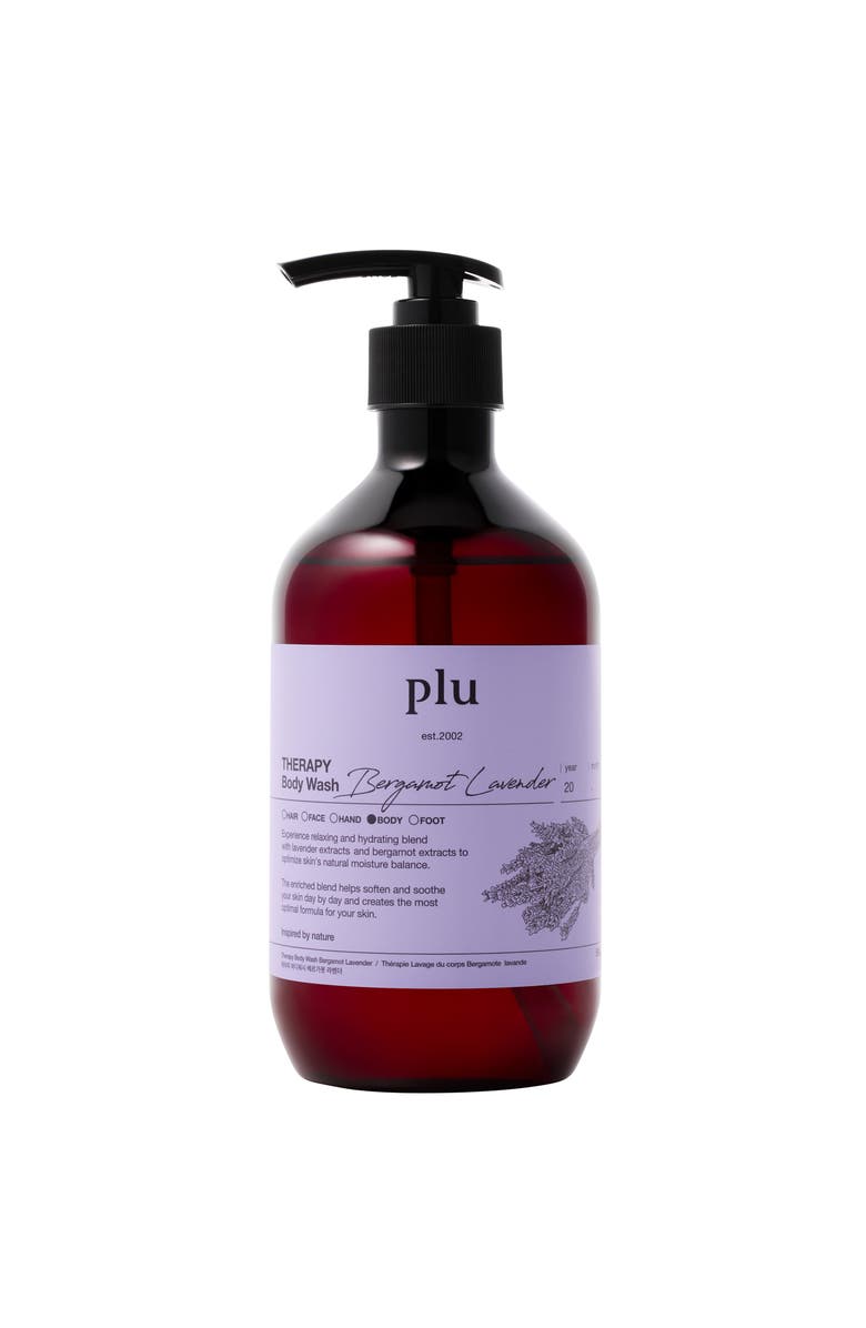 Plu Therapy Body Wash Bergamot Lavender, Main, color, NO COLOR