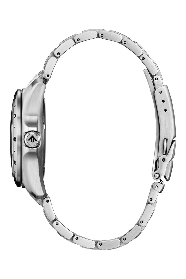 Promaster Land GMT Eco-Drive Bracelet Watch, 39.5mm, Alternate, color, SILVER-TONE