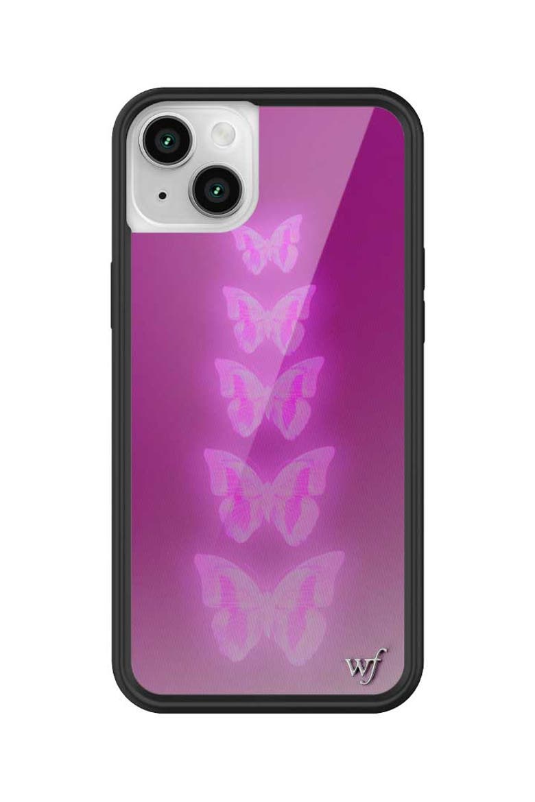 Neon Butterfly iPhone Case, Alternate, color, Purple