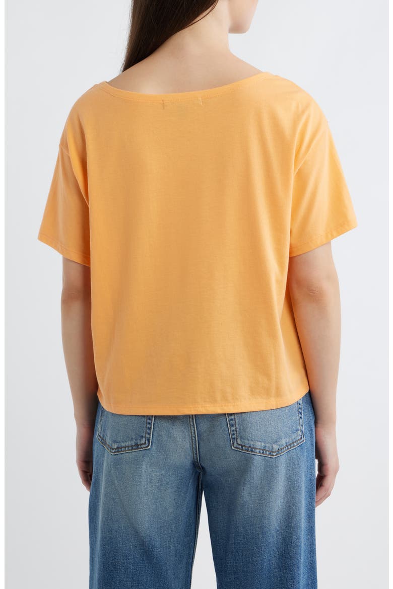 Floral Graphic T-Shirt, Alternate, color, ORANGE